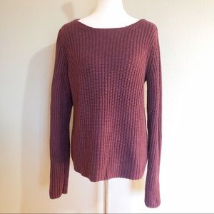 J. Jill Maroon Pullover Knit Sweater